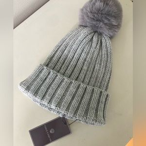 Vince Camuto Grey PomPom Winter Hat